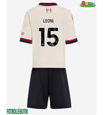 Liverpool Giovanni Leoni #15 Bortaställ Barn 2025-26 Kortärmad (+ Korta byxor)